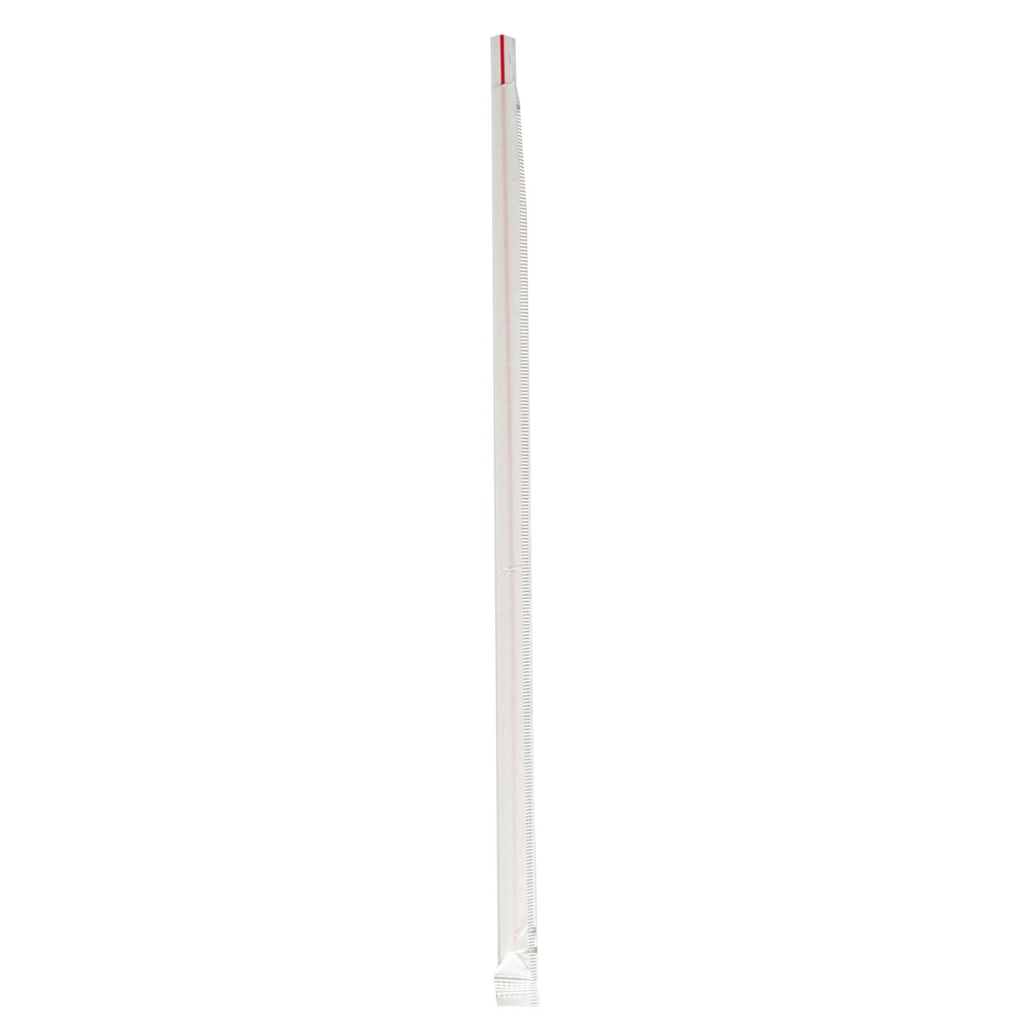 Boardwalk Wrapped Jumbo Straws, 10.25", Polypropylene, Red/White Striped, 2,000/Carton (JSTW1025RW)