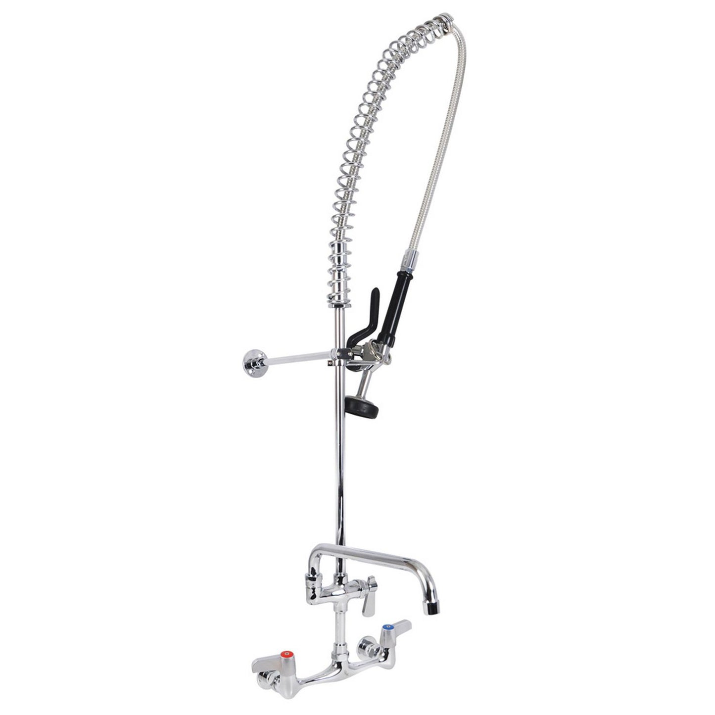 BK Resources WorkForce Prerinse Add-A-Faucet, 4.62" Height/12" Reach, Chrome (VSMPRAF12M)