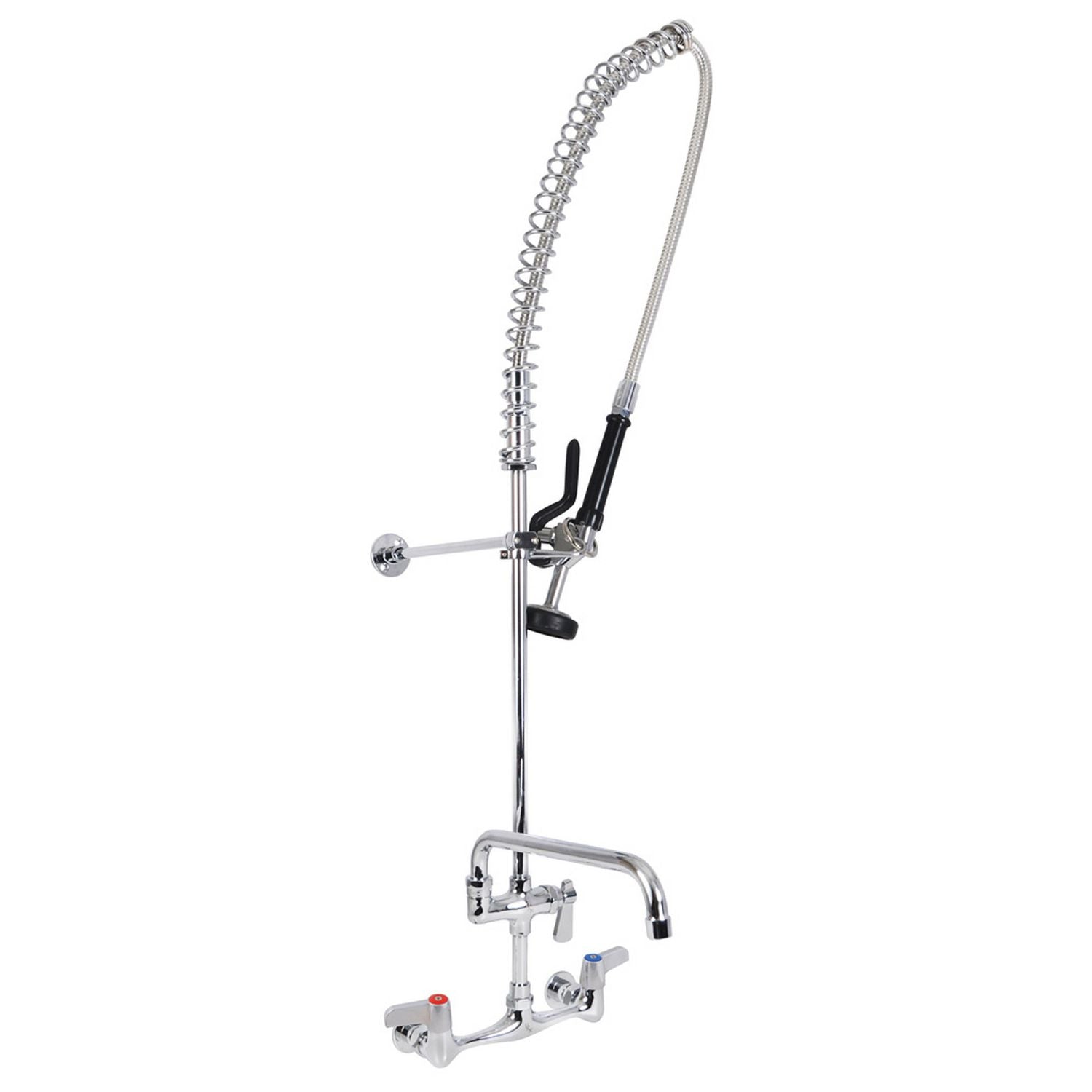 BK Resources WorkForce Prerinse Add-A-Faucet, 4.62" Height/12" Reach, Chrome (VSMPRAF12M)