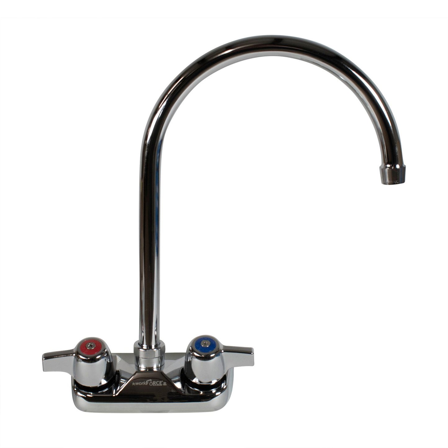 BK Resources WorkForce Standard Duty Faucet, 12.38" Height/8" Reach, Chrome-Plated Brass (BKFW8GM)