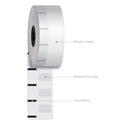 ICONEX Sticky Media, 1.57" x 375 ft, White, 12 Rolls/Carton (90230205)