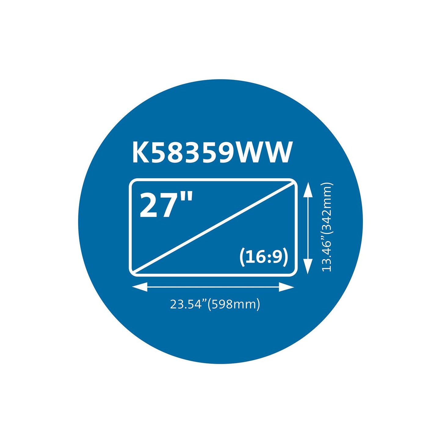 Kensington Magnetic Monitor Privacy Screen for 27" Widescreen Flat Panel Monitors, 16:9 Aspect Ratio (58359)