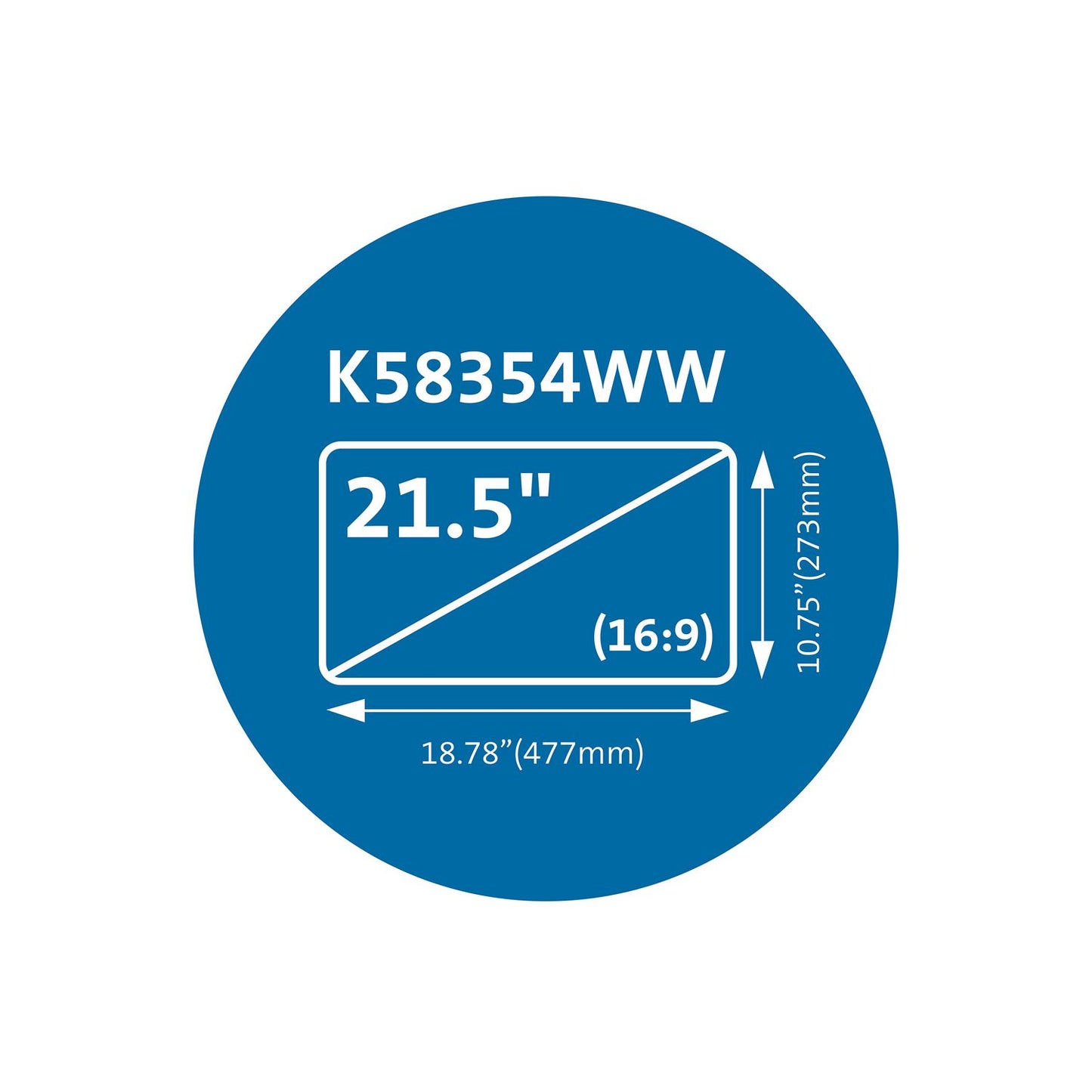 Kensington Magnetic Monitor Privacy Screen for 21.5" Widescreen Flat Panel Monitors, 16:9 Aspect Ratio (58354)