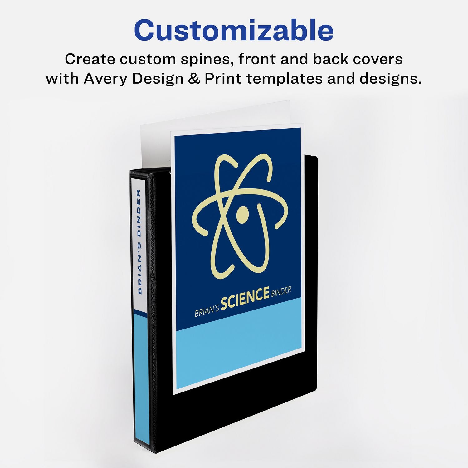 Avery Durable View Binder with DuraHinge and Slant Rings, 3 Rings, 1" Capacity, 11 x 8.5, White, 12/Carton (17012CT)