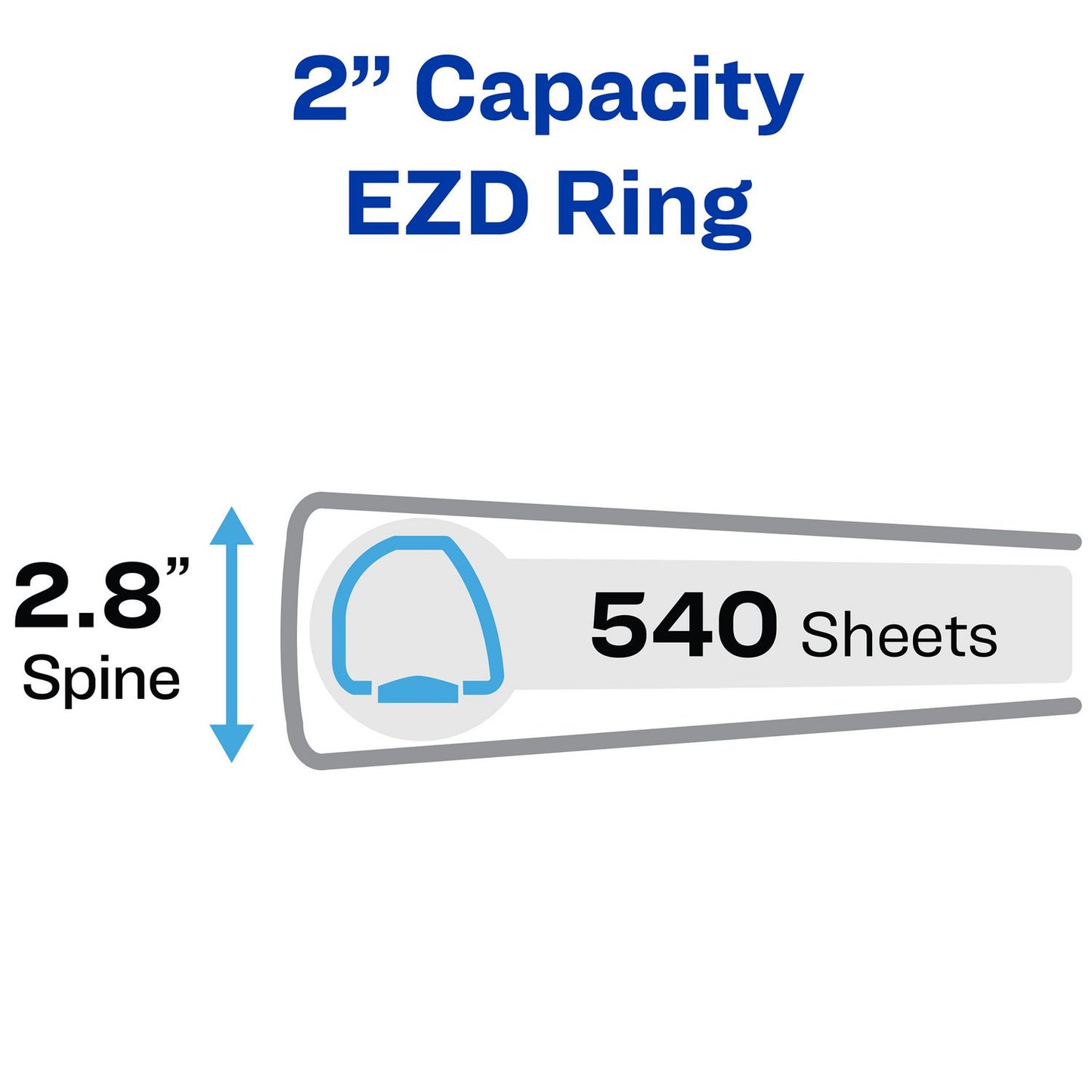 Avery Heavy-Duty View Binder with DuraHinge and One Touch EZD Rings, 3 Rings, 2" Capacity, 11 x 8.5, Purple, 6/Carton (79777CT)