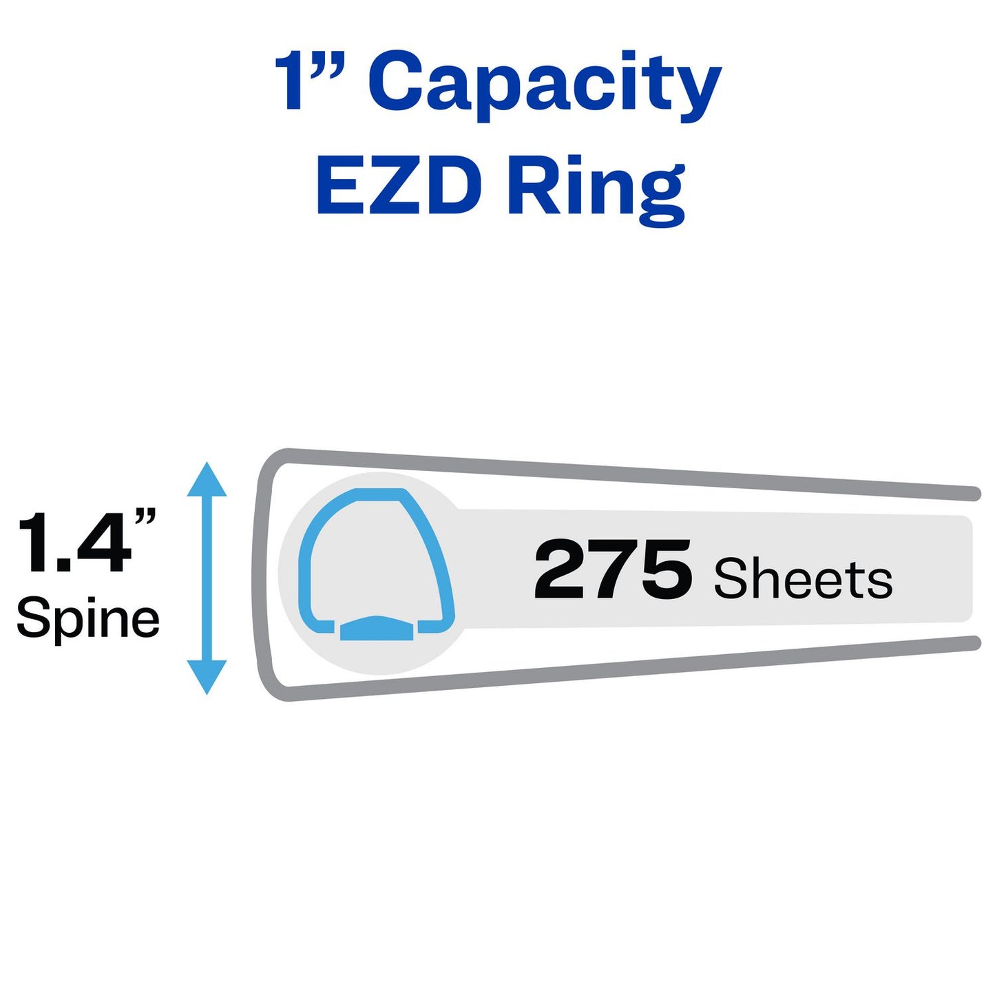 Avery Heavy-Duty View Binder with DuraHinge and One Touch EZD Rings, 3 Rings, 1" Capacity, 11 x 8.5, Red, 12/Carton (79170CT)