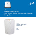 Scott Slimroll Manual Towel Dispenser, 12.65 x 13.02 x 7.18, White (47091)