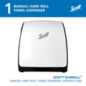 Scott Slimroll Manual Towel Dispenser, 12.65 x 13.02 x 7.18, White (47091)