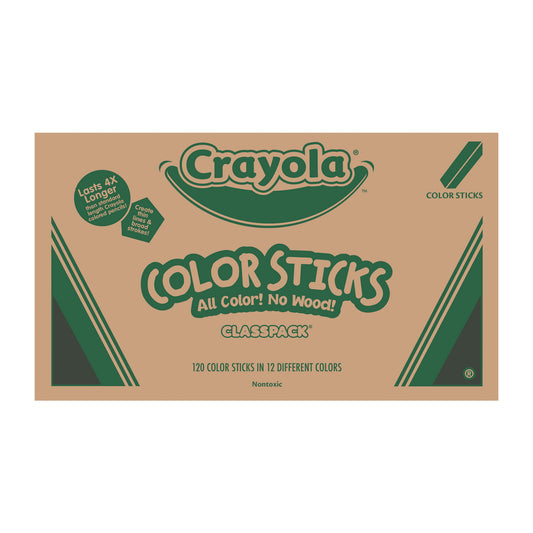 Crayola Color Sticks Classpack Set, Assorted Lead and Barrel Colors, 120/Pack (687504)