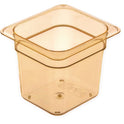 Carlisle StorPlus High Heat Food Pan, 2.5 qt, 6.38 x 6.75 x 6, Amber, Plastic (3088513)