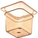 Carlisle StorPlus High Heat Food Pan, 2.5 qt, 6.38 x 6.75 x 6, Amber, Plastic (3088513)