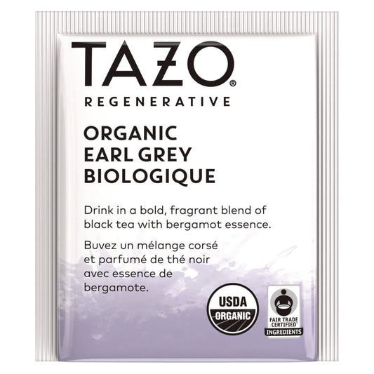 Tazo Tea Bags, Organic Earl Grey, 16/Box, 6 Boxes/Carton (00352)