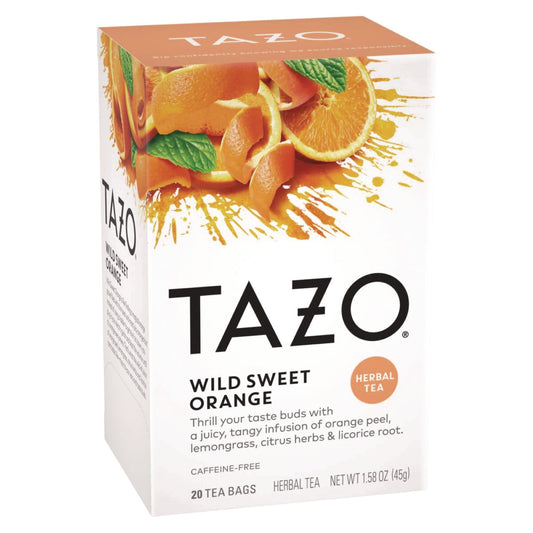 Tazo Tea Bags, Wild Sweet Orange, 20/Box, 6 Boxes/Carton (20034)