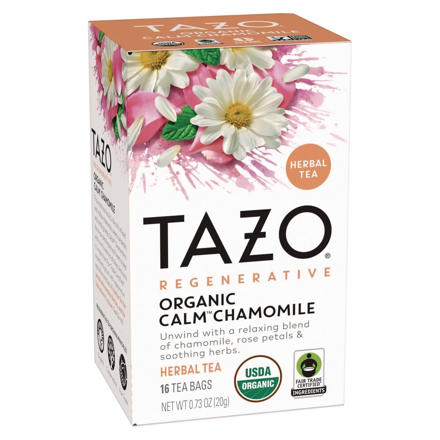 Tazo Tea Bags, Organic Calm Chamomile, 16/Box, 6 Boxes/Carton (00354)