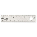 Westcott Stainless Steel Office Ruler With Non Slip Cork Base, Standard/Metric, 6" Long (10414)