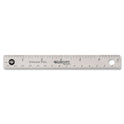 Westcott Stainless Steel Office Ruler With Non Slip Cork Base, Standard/Metric, 6" Long (10414)