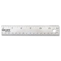 Westcott Stainless Steel Office Ruler With Non Slip Cork Base, Standard/Metric, 12" Long (10415)