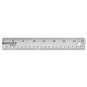 Westcott Stainless Steel Office Ruler With Non Slip Cork Base, Standard/Metric, 15" Long (10416)