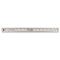 Westcott Stainless Steel Office Ruler With Non Slip Cork Base, Standard/Metric, 15" Long (10416)
