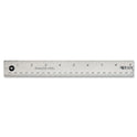 Westcott Stainless Steel Office Ruler With Non Slip Cork Base, Standard/Metric, 18" Long (10417)