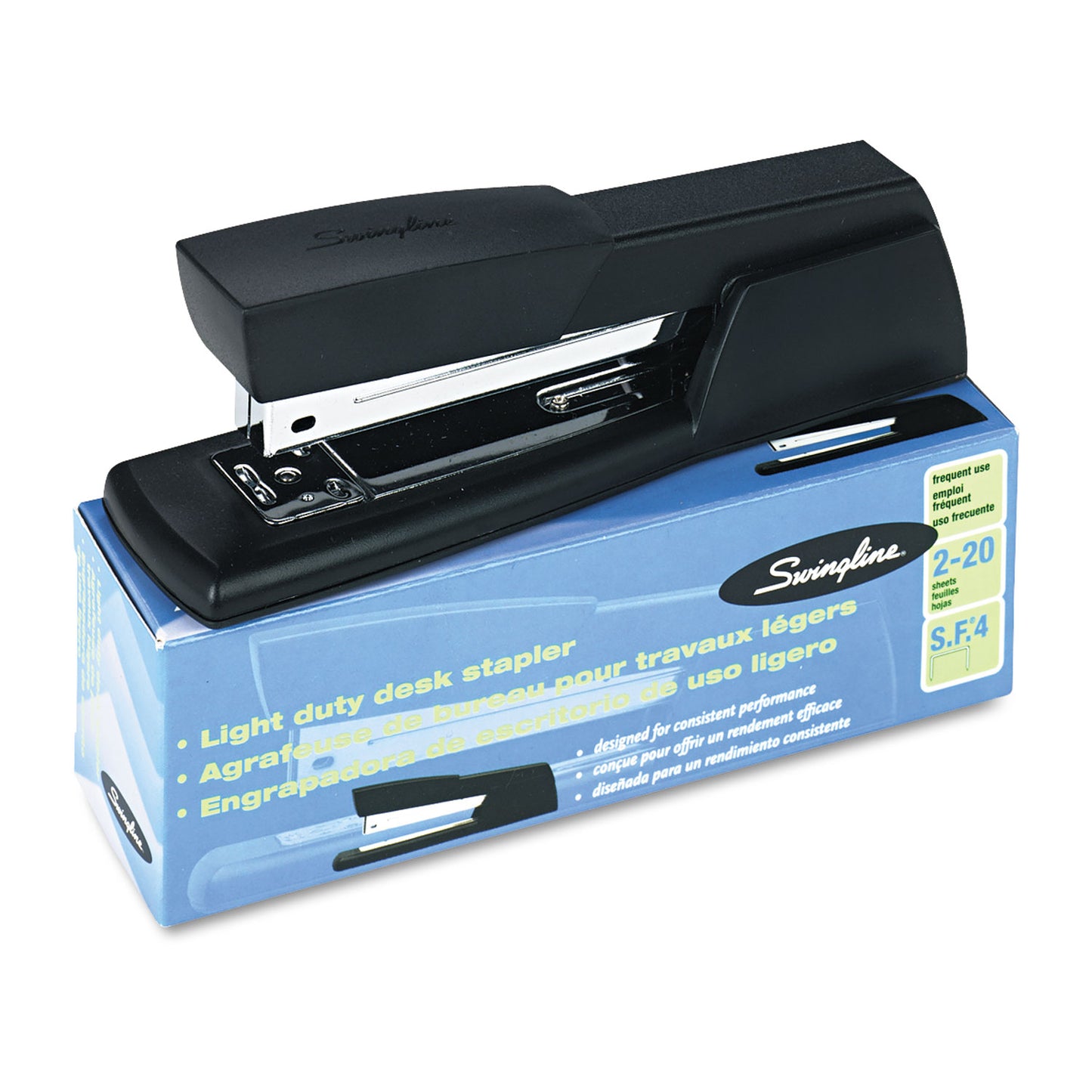 Swingline Light-Duty Full Strip Desk Stapler, 20-Sheet Capacity, Black (40701)