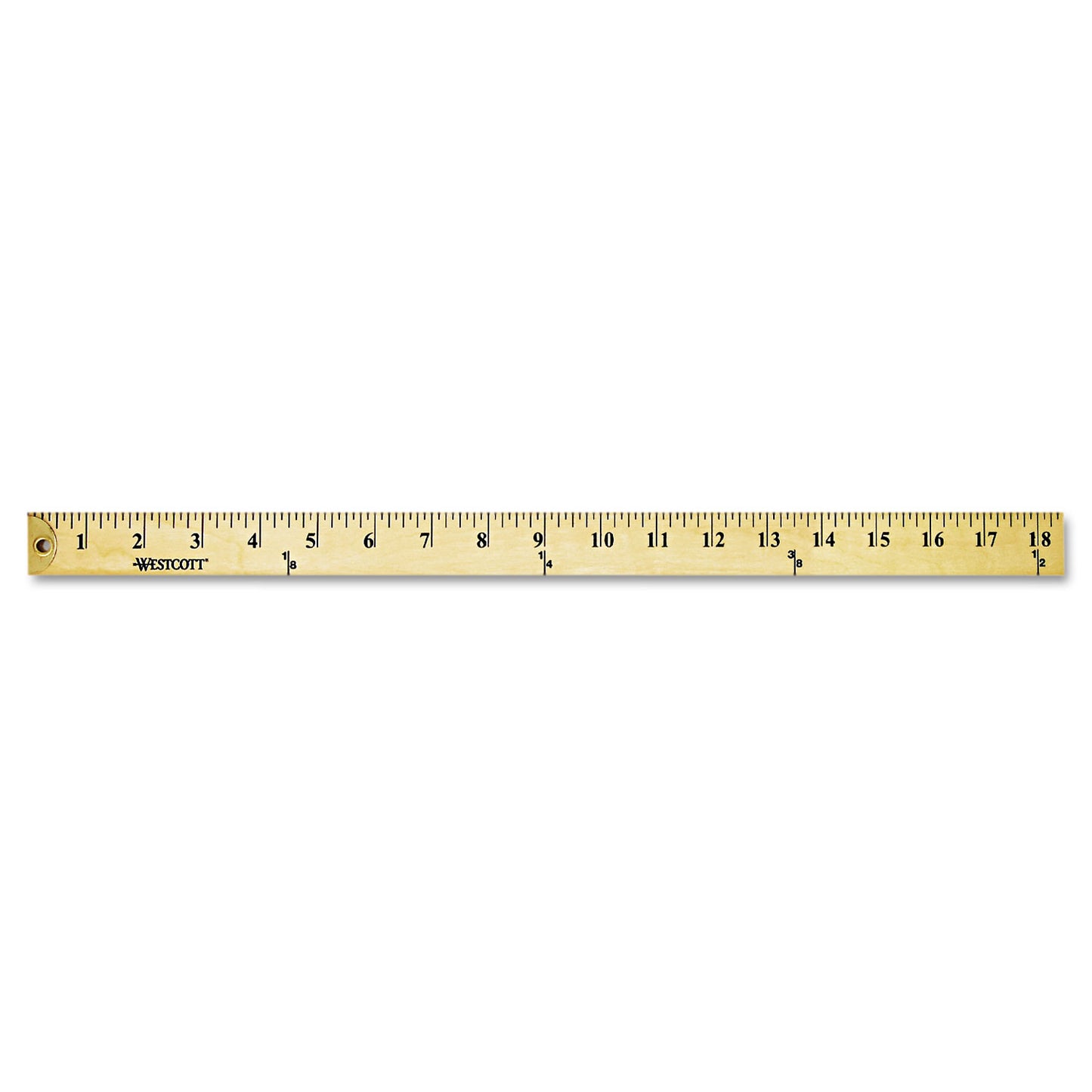 Westcott Wood Yardstick with Metal Ends, 36" Long. Clear Lacquer Finish (10425)