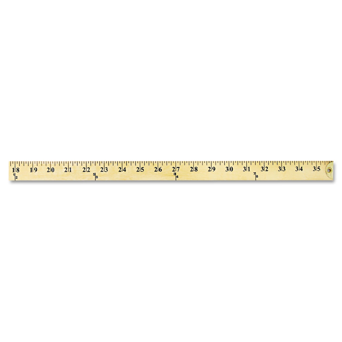 Westcott Wood Yardstick with Metal Ends, 36" Long. Clear Lacquer Finish (10425)