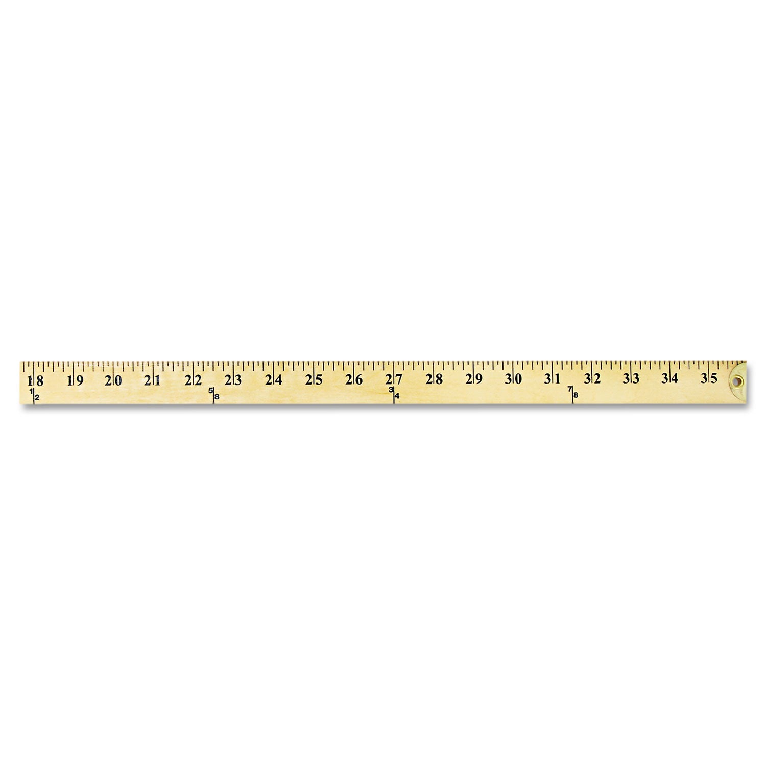 Westcott Wood Yardstick with Metal Ends, 36" Long. Clear Lacquer Finish (10425)