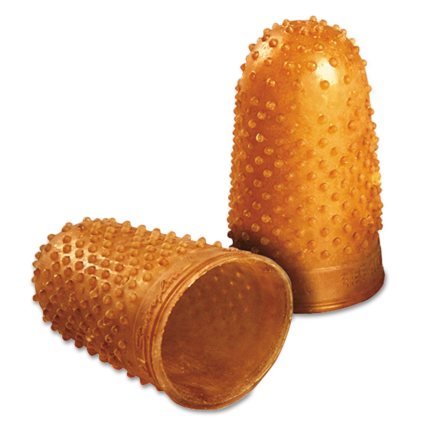 Swingline Rubber Finger Tips, 14 (X-Large), Amber, Dozen (54014)