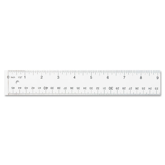 Westcott Clear Flexible Acrylic Ruler, Standard/Metric, 18" Long, Clear (10564)