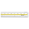 Westcott Acrylic Data Highlight Reading Ruler With Tinted Guide, 15" Long, Clear/Yellow (10580)