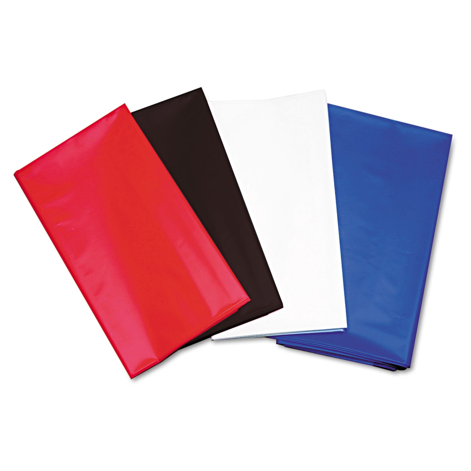 Tablemate Table Set Rectangular Table Cover, Heavyweight Plastic, 54" x 108", Red, 6/Pack (549RD)