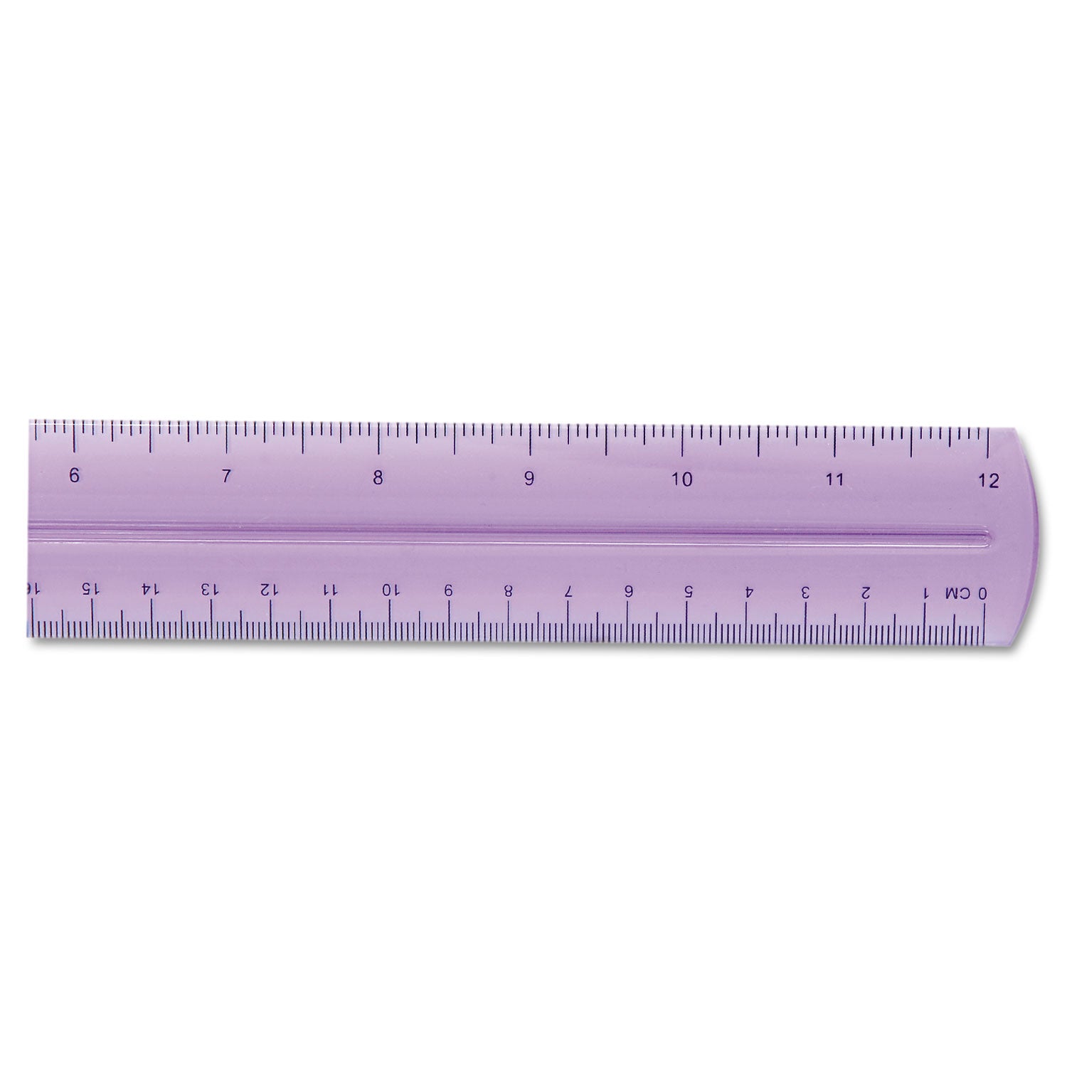 Westcott 12" Jewel Colored Ruler, Standard/Metric, Plastic (12975)