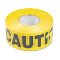 Tatco Caution Barricade Safety Tape, 3" x 1,000 ft, Black/Yellow (10700)