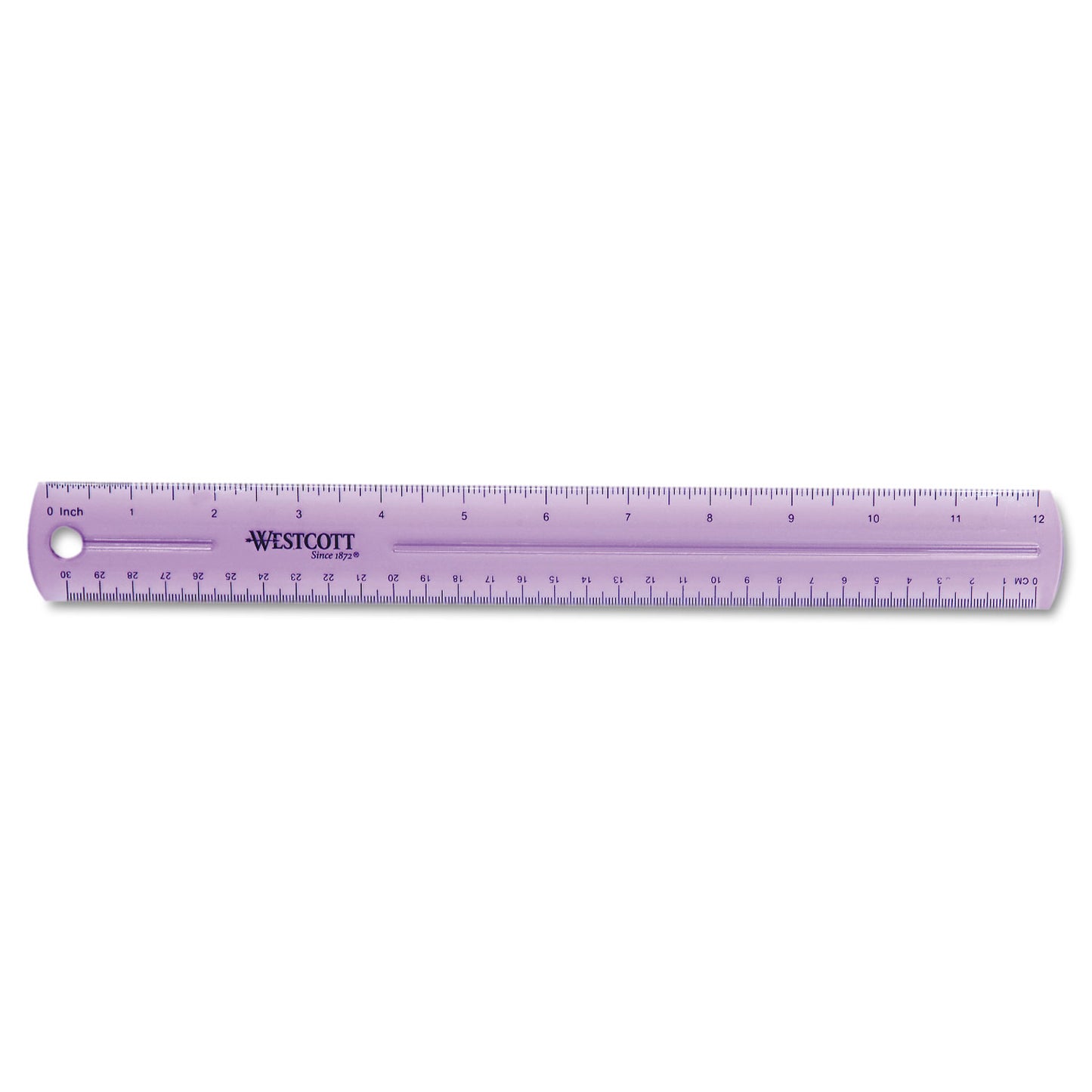 Westcott 12" Jewel Colored Ruler, Standard/Metric, Plastic (12975)