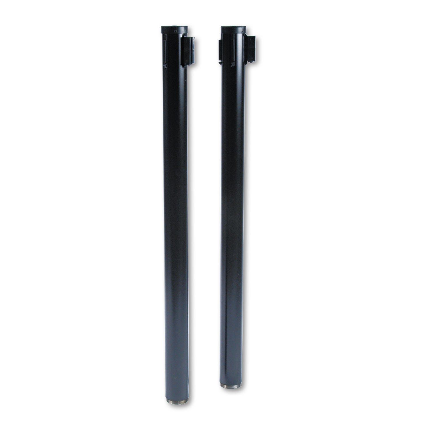 Tatco Adjusta-Tape Crowd Control Posts Only, Steel, 40" High, Black, 2/Box (11611)