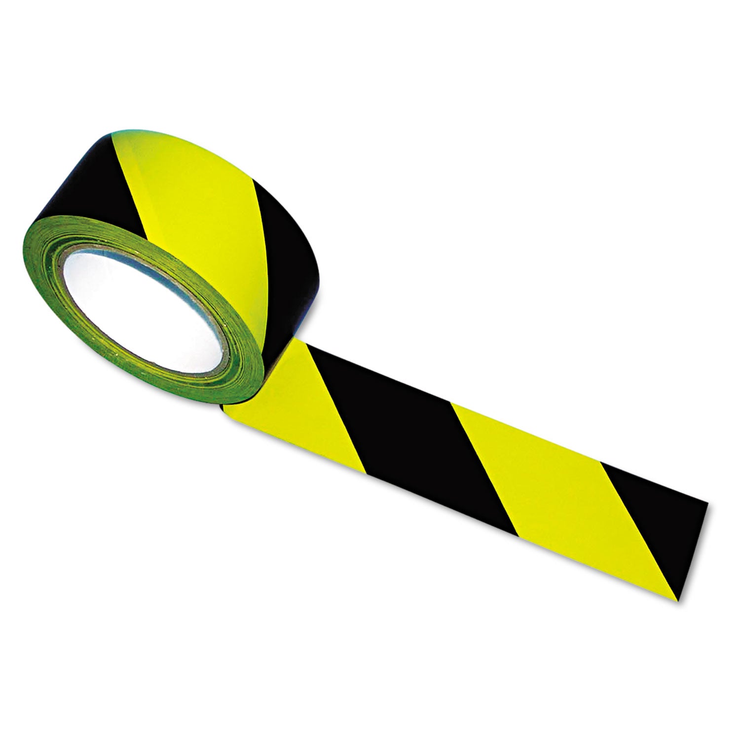 Tatco Hazard Marking Aisle Tape, 2" x 108 ft, Black/Yellow (14711)