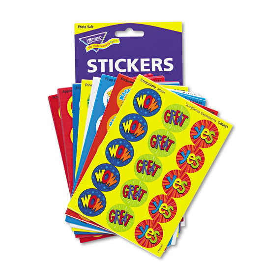 TREND Stinky Stickers Variety Pack, Praise Words, Assorted Colors, 435/Pack (T6490)