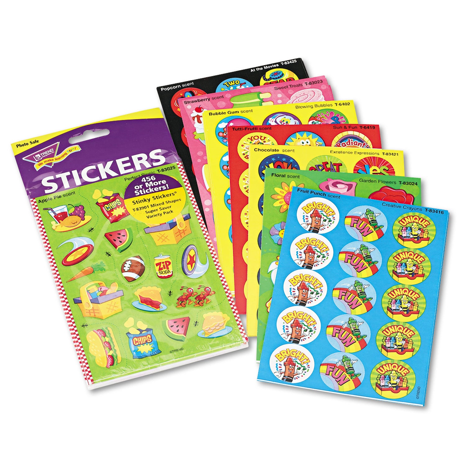 TREND Stinky Stickers Variety Pack, Sweet Scents, Assorted Colors, 483/Pack (T83901)