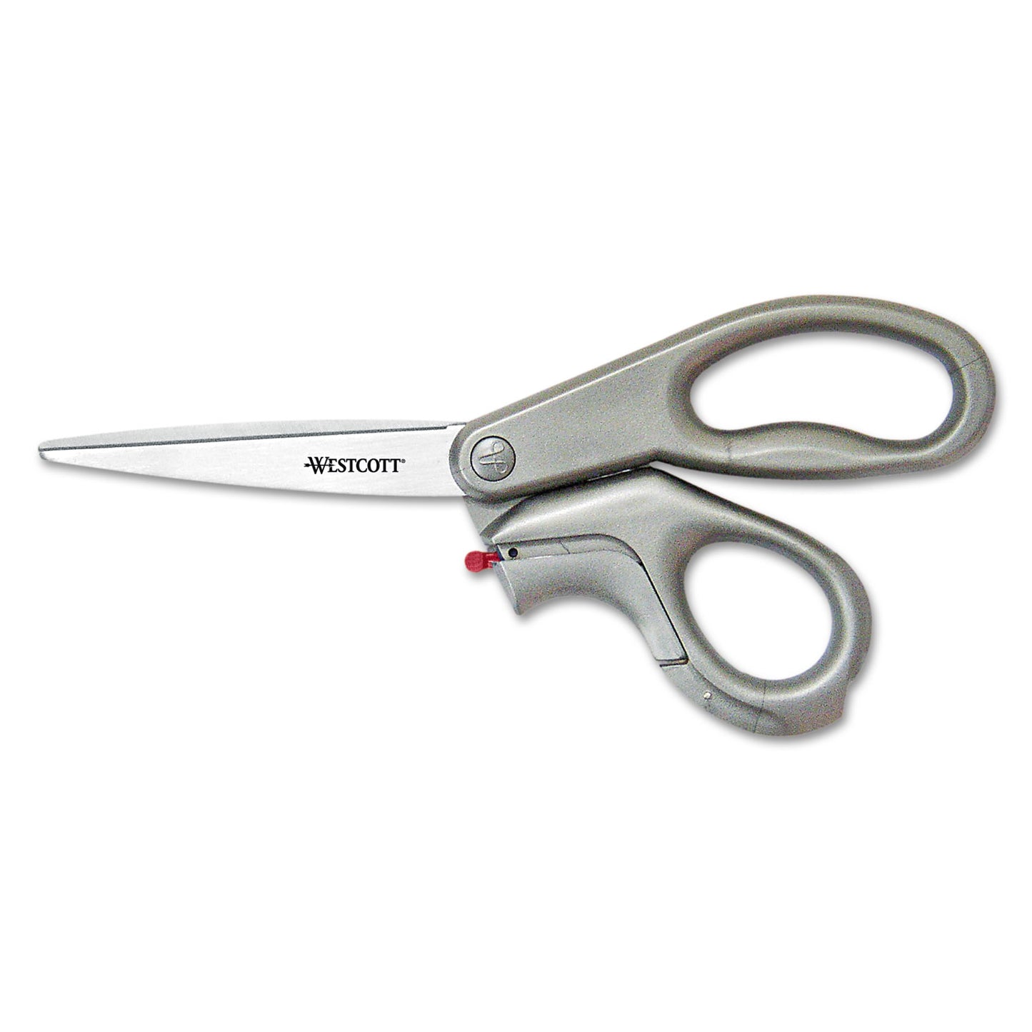 Westcott E-Z Open Box Opener Stainless Steel Shears, 8" Long, 3.25" Cut Length, Offset Gray Handle (13227)