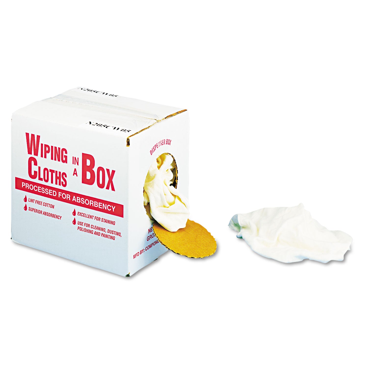 General Supply Multipurpose Reusable Wiping Cloths, Cotton, 5 lb Box, Assorted Sizes and Colors (N205CW05)