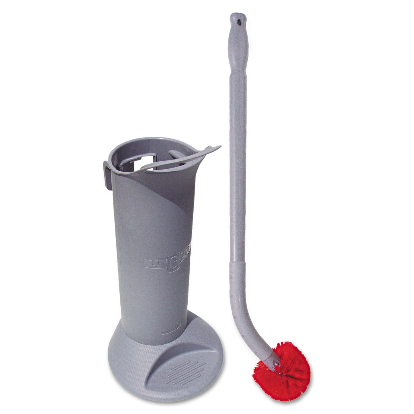 Unger Ergo Toilet Bowl Brush Complete: Wand, Brush Holder and Two Heads, Gray (BBWHR)