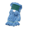 Boardwalk Super Loop Wet Mop Head, Cotton/Synthetic Fiber, 5" Headband, Medium Size, Blue (502BLEA)