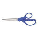 Westcott Preferred Line Stainless Steel Scissors, 8" Long, 3.5" Cut Length, Straight Blue Handle (41218)