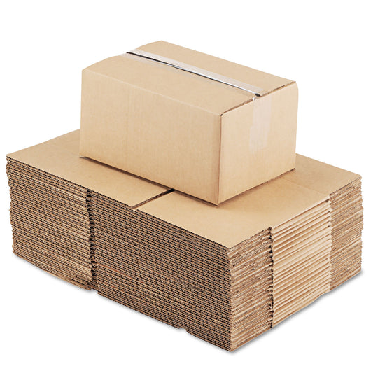 Universal Fixed-Depth Corrugated Shipping Boxes, Regular Slotted Container (RSC), 8" x 12" x 6", Brown Kraft, 25/Bundle (1286)