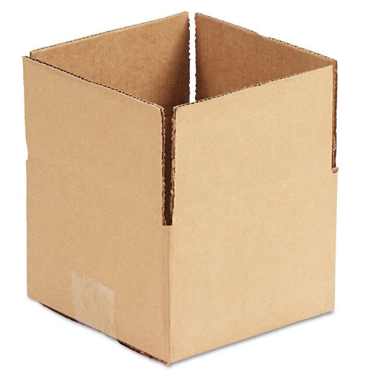 Universal Fixed-Depth Corrugated Shipping Boxes, Regular Slotted Container (RSC), 6" x 6" x 4", Brown Kraft, 25/Bundle (664)