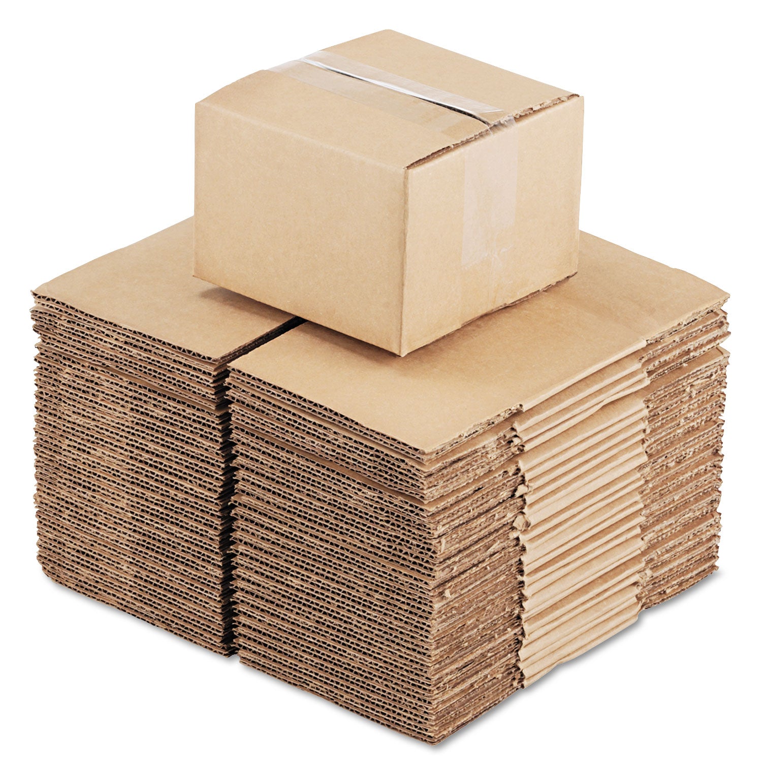 Universal Fixed-Depth Corrugated Shipping Boxes, Regular Slotted Container (RSC), 6" x 6" x 4", Brown Kraft, 25/Bundle (664)