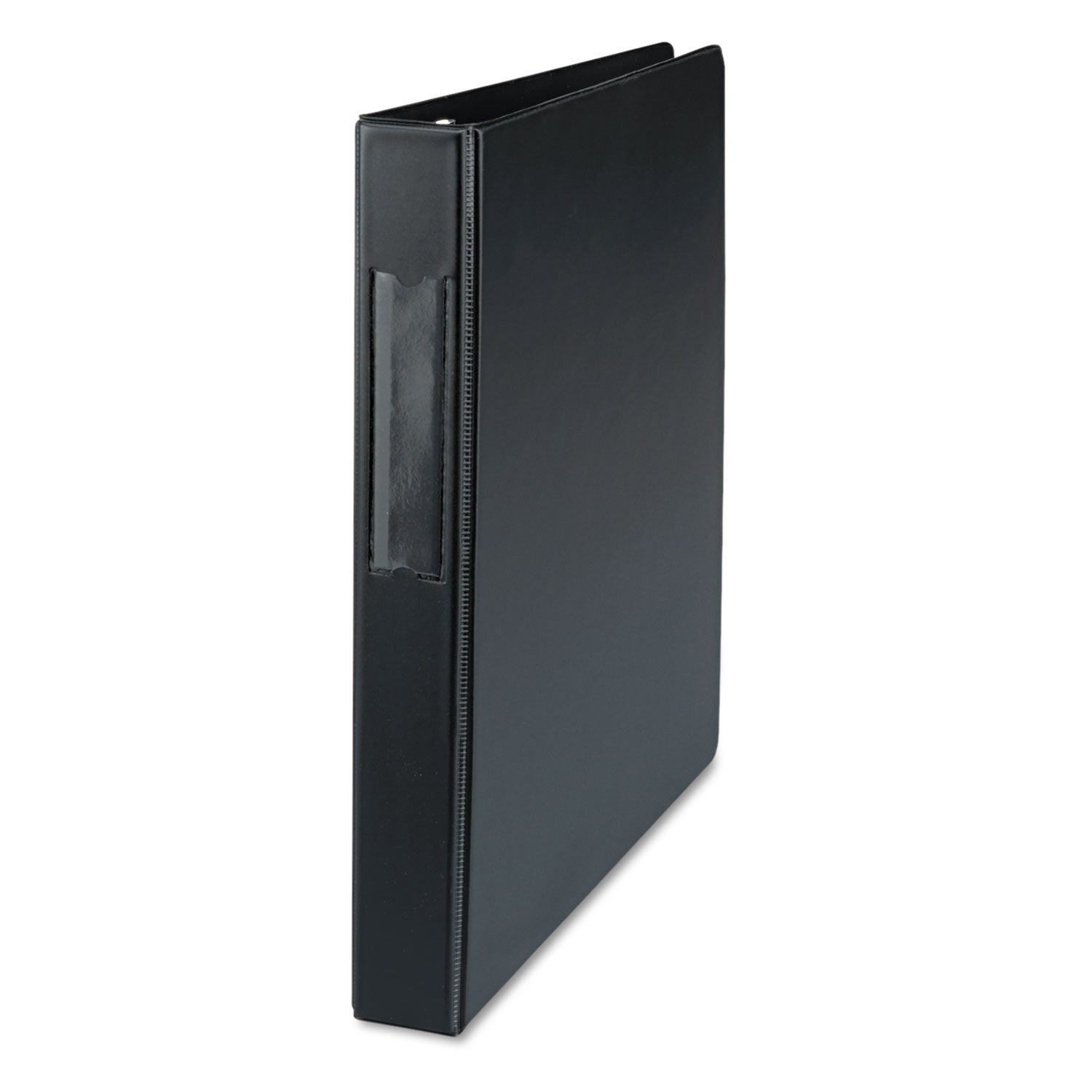 Universal Deluxe Non-View D-Ring Binder with Label Holder, 3 Rings, 1" Capacity, 11 x 8.5, Black (20761)