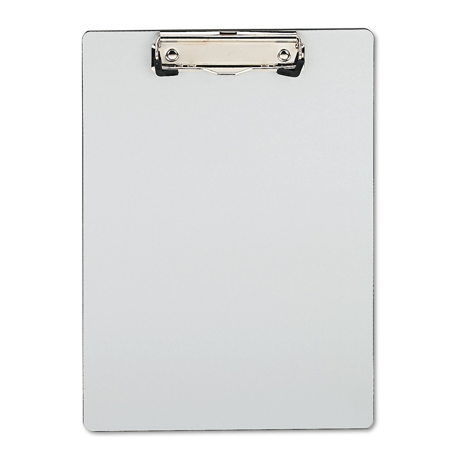 Universal Plastic Brushed Aluminum Clipboard, Portrait Orientation, 0.5" Clip Capacity, Holds 8.5 x 11 Sheets, Silver (40303)