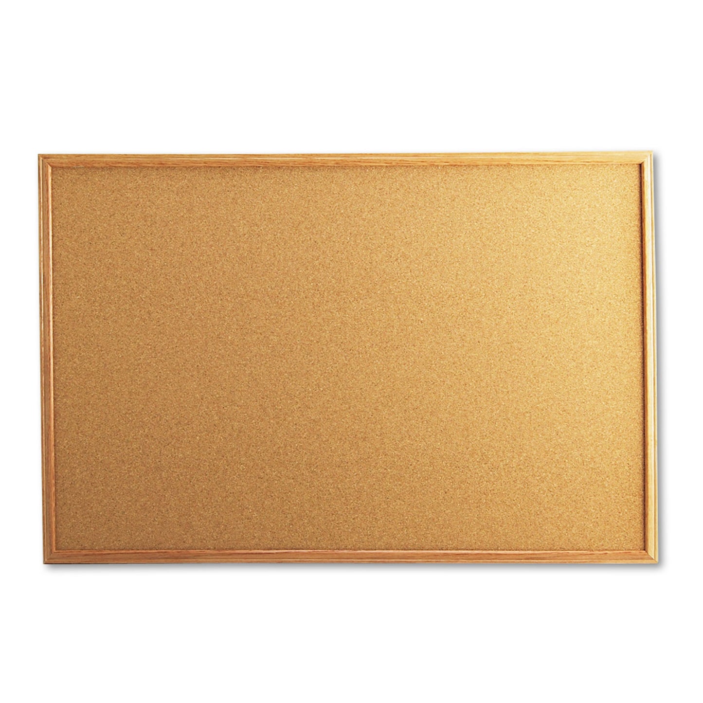 Universal Cork Board with Oak Style Frame, 36 x 24, Tan Surface (43603)